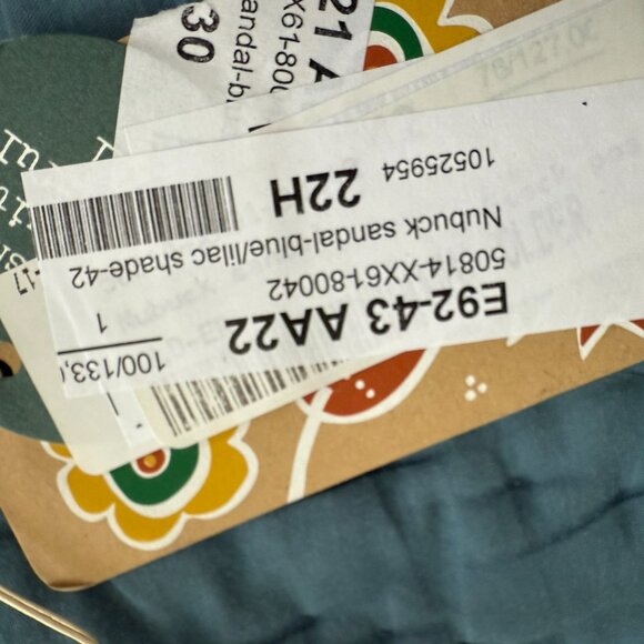 Unworn Gudrun Sjoden Blue Nubuk Sandal - Picture 6 of 7